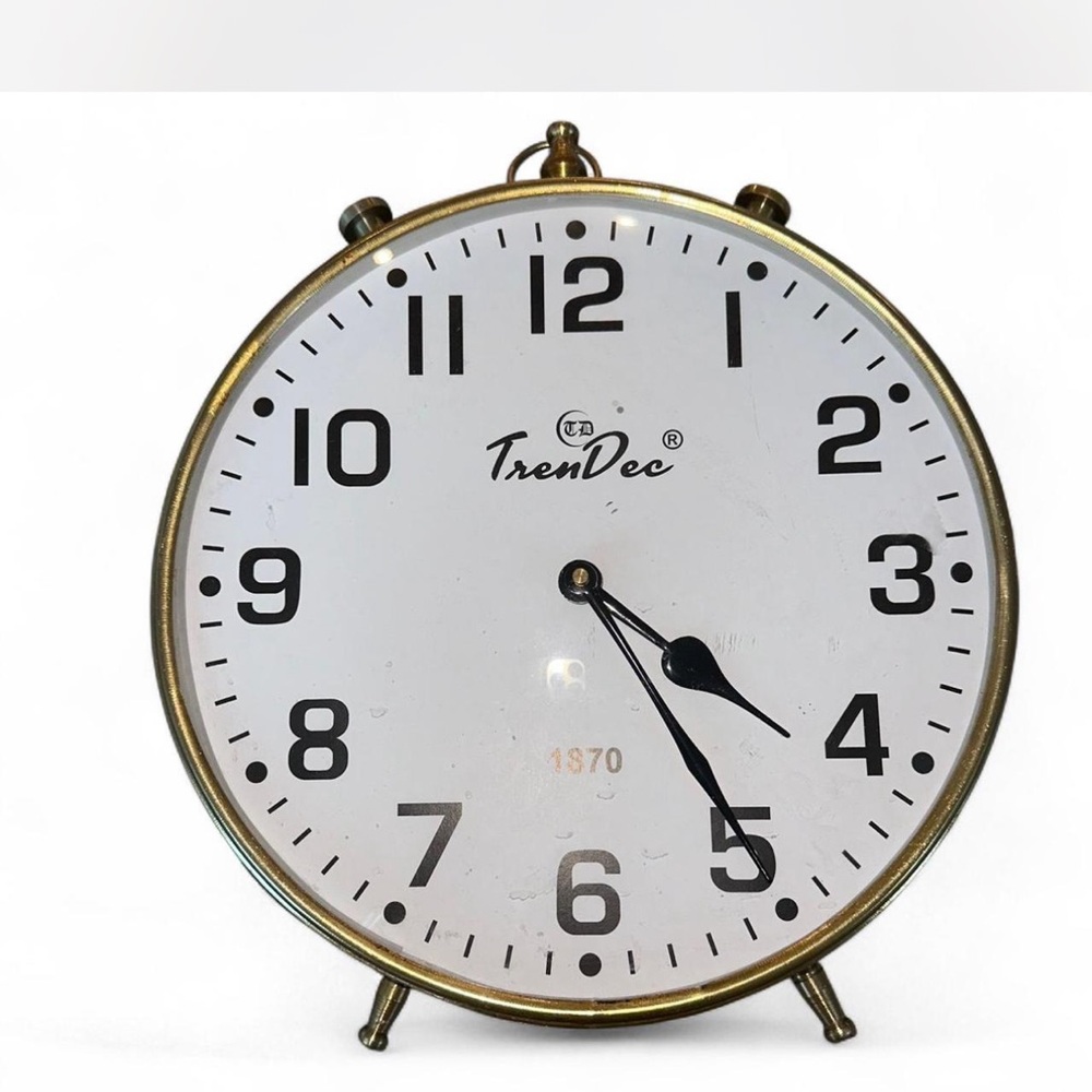 Vintage-Style TrenDec Brass Clock • 1870 Design